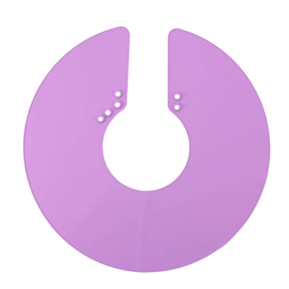 Haircut Shoulder Pad Neck Shield Shawl Hair Dyeing Tool Silicone Salon Supplies Hair Transparent Bib Hairdressing Tool: Purple