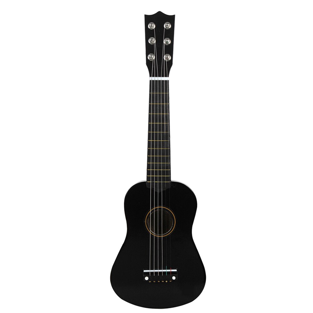 21 inch Basswood Ukulele 6 Strings Small Bass Acoustic Guitar Musical Instruments with Picks for Children Kids Beginners: C