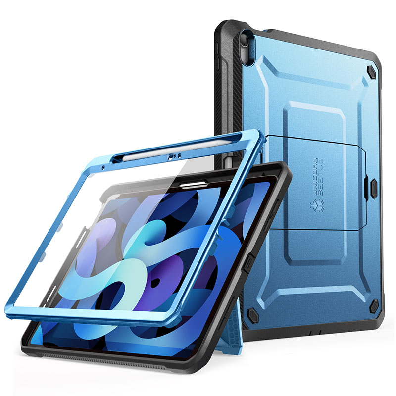 For iPad 10.9" ) / iPad 11" ) Case SUPCASE UB PRO with Built-in Screen Protector & Kickstand Protective Tablet Case: Blue