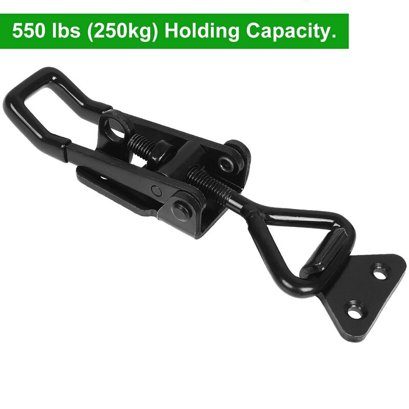 6Pcs Adjustable Toggle Clamp 550 Lbs Holding Capacity Toggle Latch Hasp Clamp GH-4002 Lockable Quick Release Pull Latch Retail