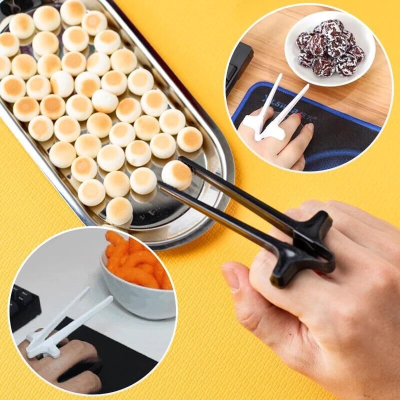 Stainless Steel Nutcracker Multi-Function Walnut Pine Sheller Opener Snack Chopsticks Play Games Finger Chopsticks Accessory