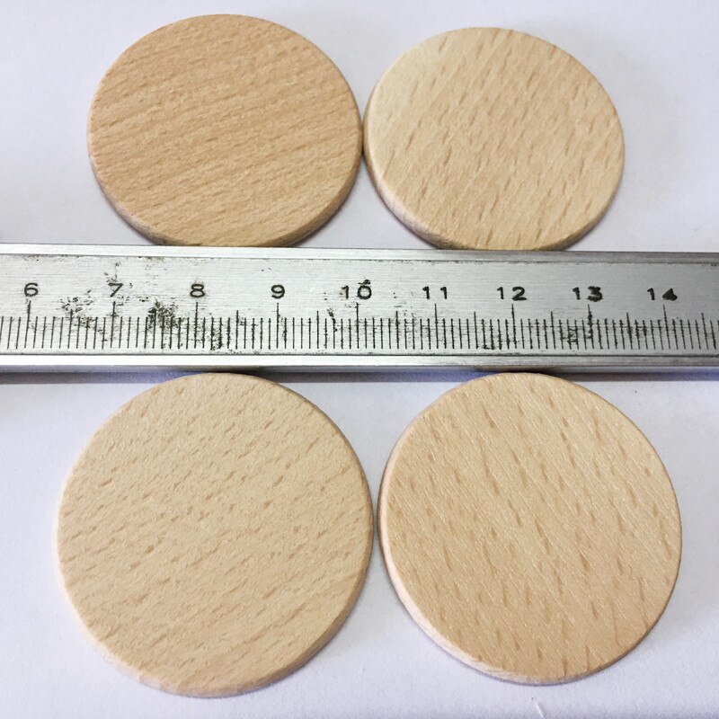 20 stk naturligt træ skiver håndværk maling indretning træ log skiver skiver udskæring cirkel rund stor træ til bryllup gør-det-selv dekoration: 3.8cm