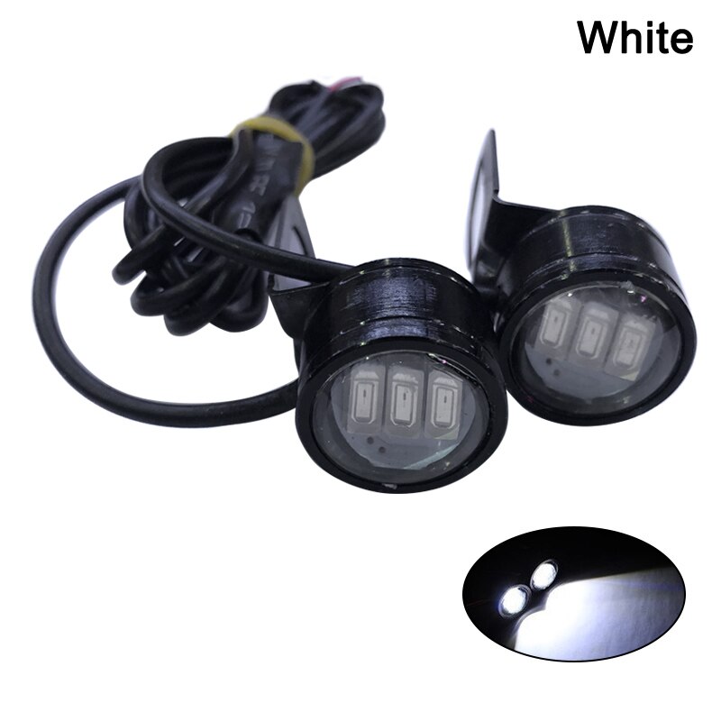 2pcs LED Motorcycle Handlebar Spotlight Headlight Aluminum Alloy Driving Light F-Best: White
