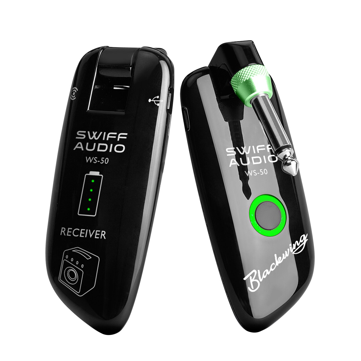 SWIFF WS-50 UHF Digital Guitar Wireless System (Transmitter + Receiver) 50M Transmission Range Built-in Rechargeable Battery: Default Title