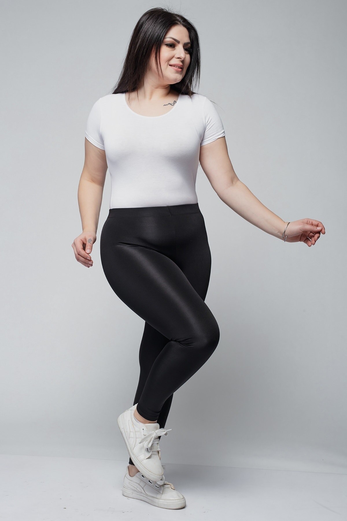 Collants de levage grande taille noir Disco 1314