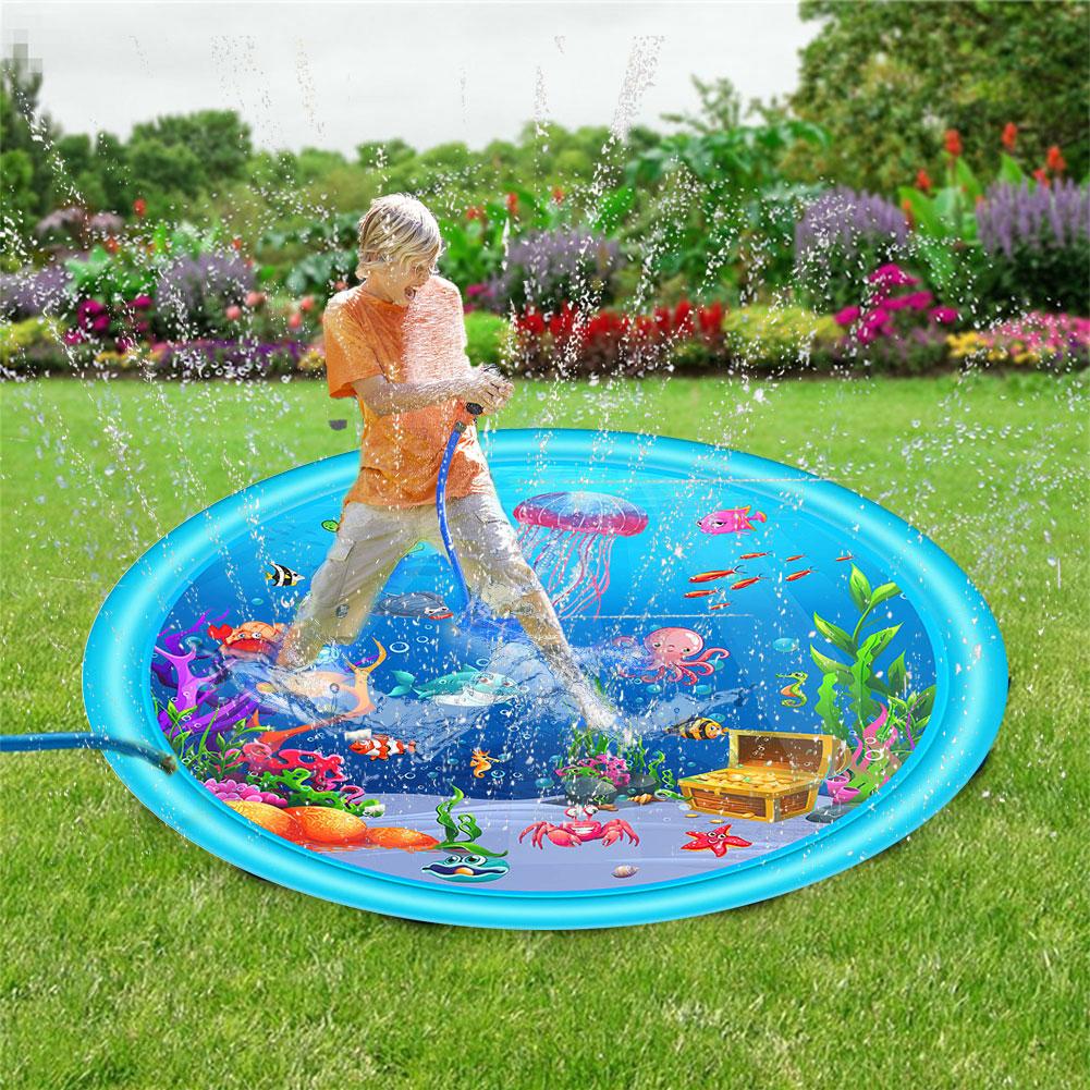 Opblaasbare Splash Pad Sprinkler Outdoor Water Fun Splash Pad 3 In 1 Waden Zwembad Voor Achtertuin Jongens Meisjes
