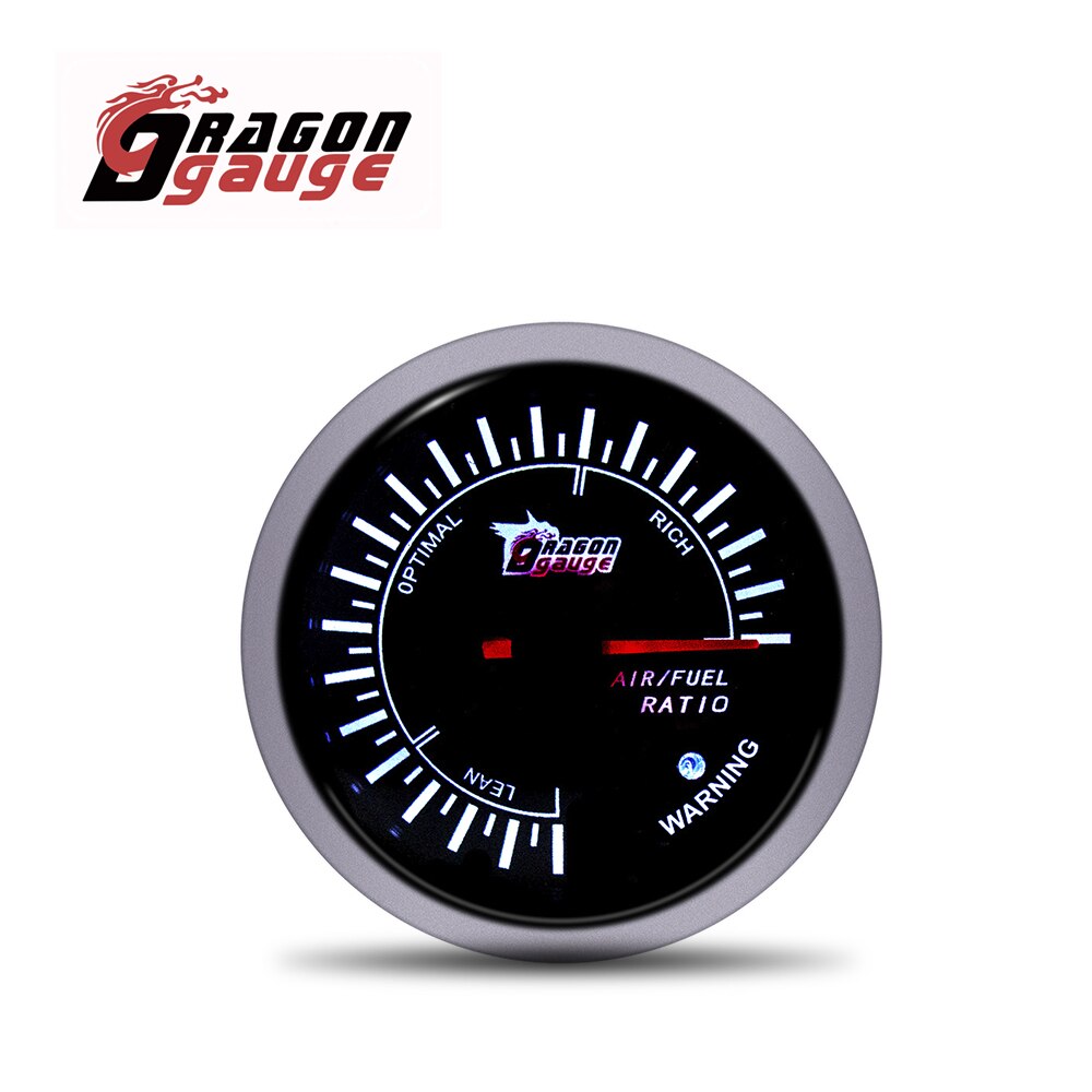 DRAGON GAUGE 2.5 " 60mm Tachometer Voltmeter Air Fuel Ratio Boost Gauge Water Temp Oil Temp Oil Press With Warning Function: Air Fuel Ratio Gauge