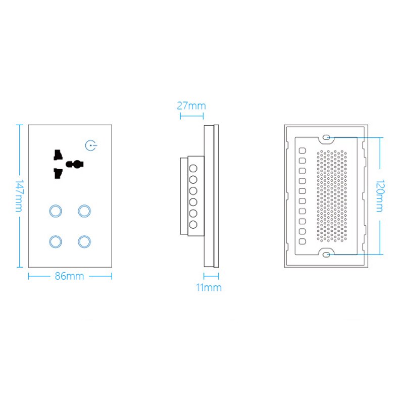 ASEER NEUE UK WIFI Buchse mit 4 Gang WIFI Schalter 600 W, WIFI Intelligente Steckdose 16A, kompatibel alexa, google assistent