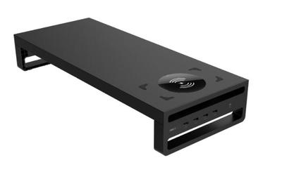 Comnenir X-1 wireless charger monitor stand USB hub: A