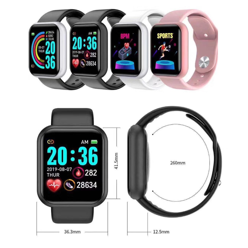 Smart ur kvinder mænd smartwatch til android ios elektronik smart ur fitness tracker silikone rem smart ur timer