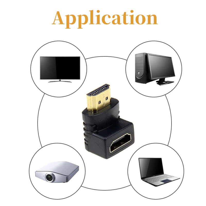 HDMI Adapter 270 90 Degree Right Angle Connector Male to Female Cable Converters Extender HDMI Extender for PS4 1080P HDTV