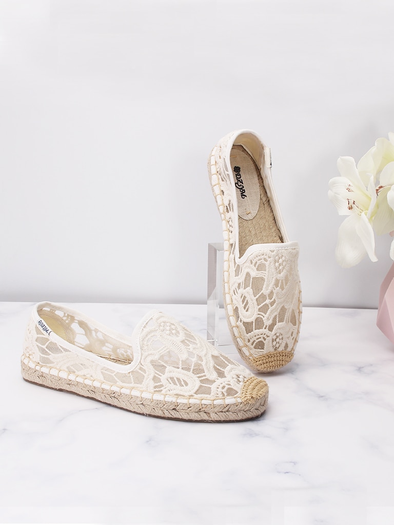 Women summer flat shoes round toe espadrilles loafer, lace upper smoking shoes