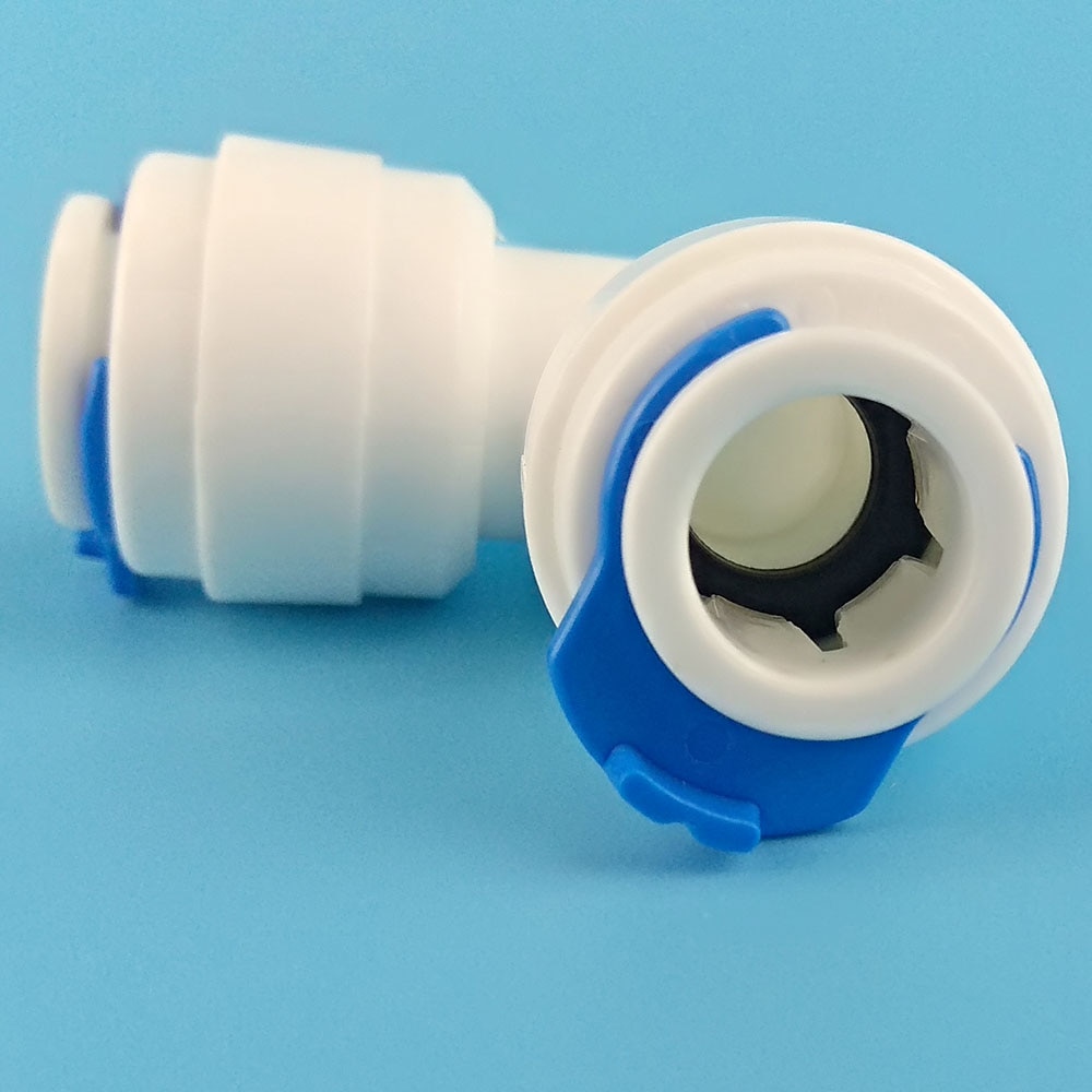 3/8 " albuekobling 3/8 " od slange hurtigkobling l-type hurtigkoblinger plastskjøter albueforbindelseskobling