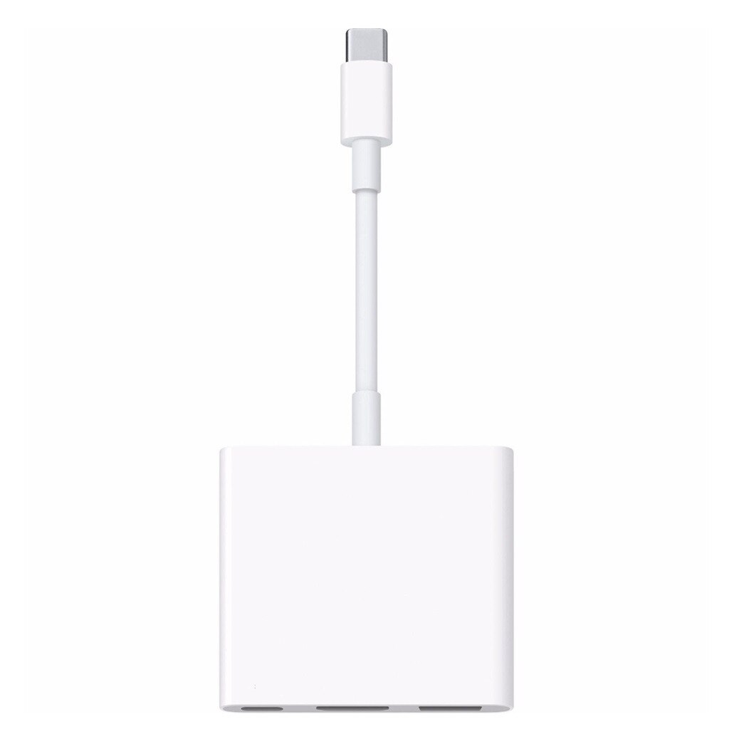 Ekte til eple usb-c digital av multiport adapter  mj1 k 2er/ a hdmi-kompatibel usb 3.1 type-c hannkontakt til vga / usb 3.0: Hvit