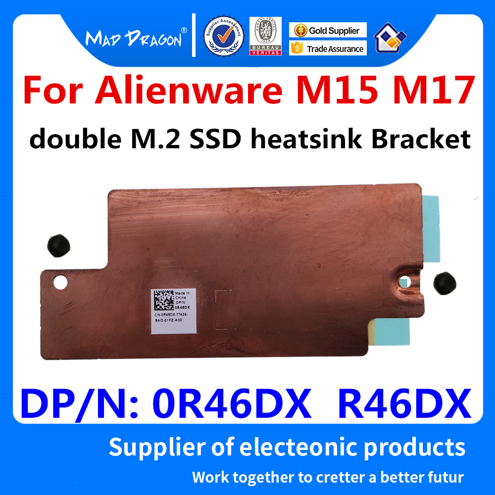 M.2 2280 SSD PCIE heatsink Dual hard drive solid state hard drive cooling vest For Dell Alienware M15 M17 0R46DX R46DX