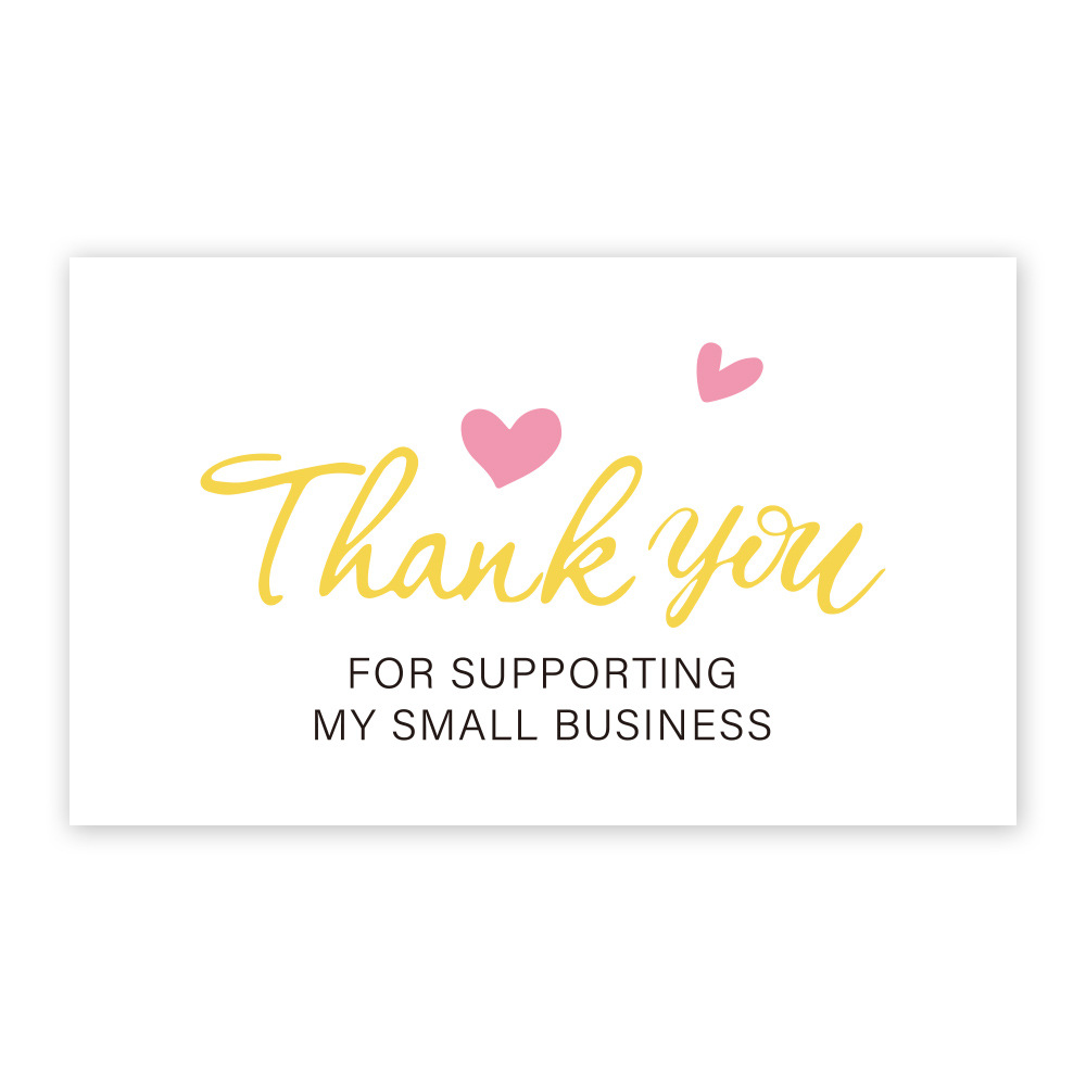 30 sztuk/paczka biała karta z podziękowaniami etykiety z ponad wdzięczną kartą za wsparcie mojej małej firmy ozdoba prezent kartka z życzeniami: QY1130-30szt
