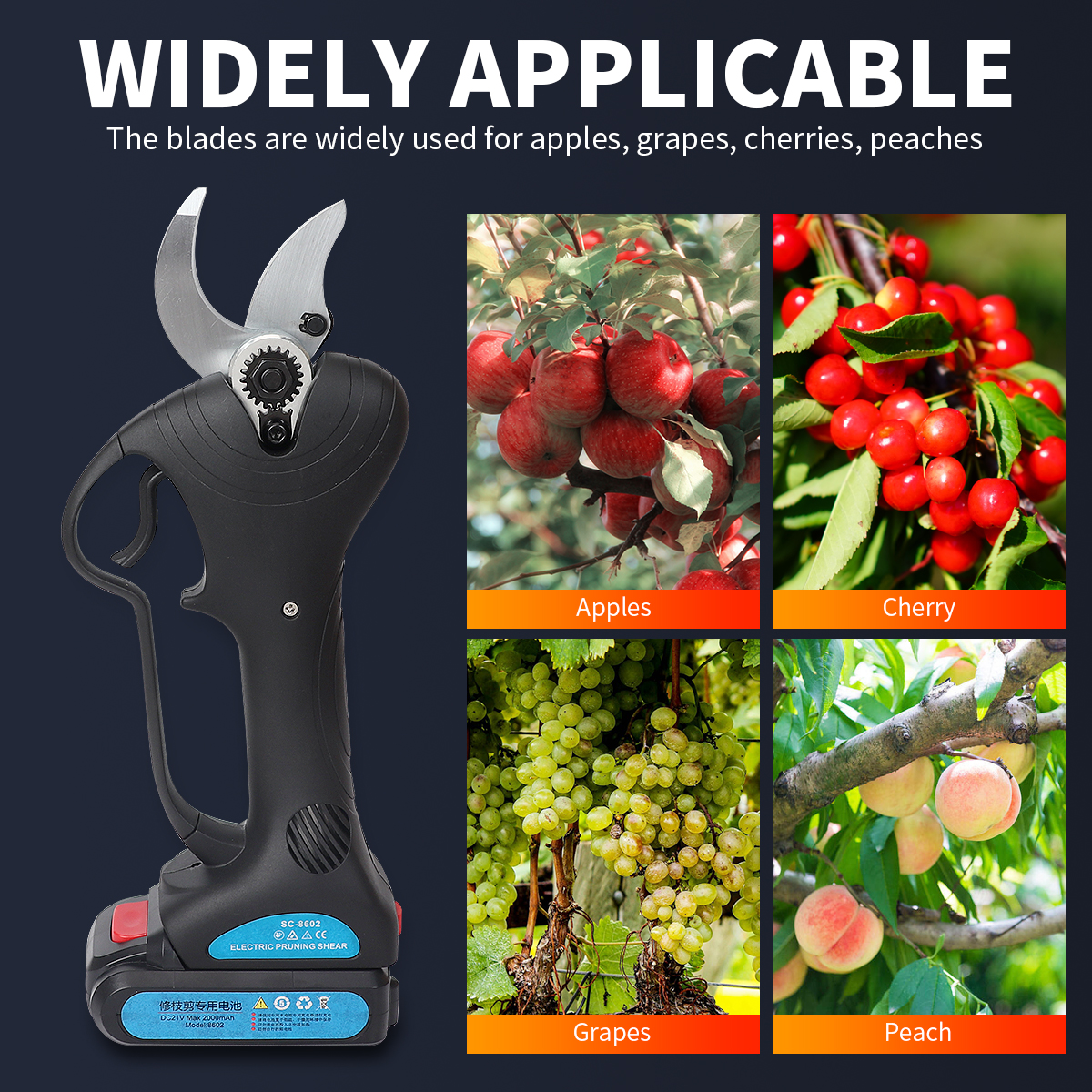 Cuchilla de corte de podadora inalámbrica SK5, accesorio de tijeras de podar eléctricas de 30mm, herramienta de poda eficiente para árboles frutales, bonsái