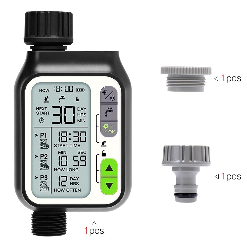 Rain sensor irrigation timer LCD Screen Electronic Automatic Sprinkler Controller Outdoor Garden Watering Device Irrigation Tool: Default Title
