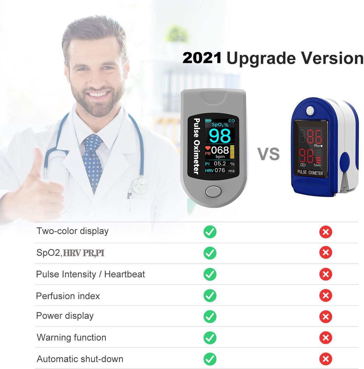Bluetooth finger puls oximeter søvn overvåking data analyse fingertupp oximetro de pulso dedo blod oksygen monitor oled