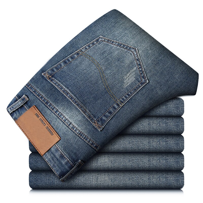 Men Classic Jeans Jean Homme Pantalones Hombre Men  Mannen Soft Black Biker Masculino Denim Overalls Mens Pants