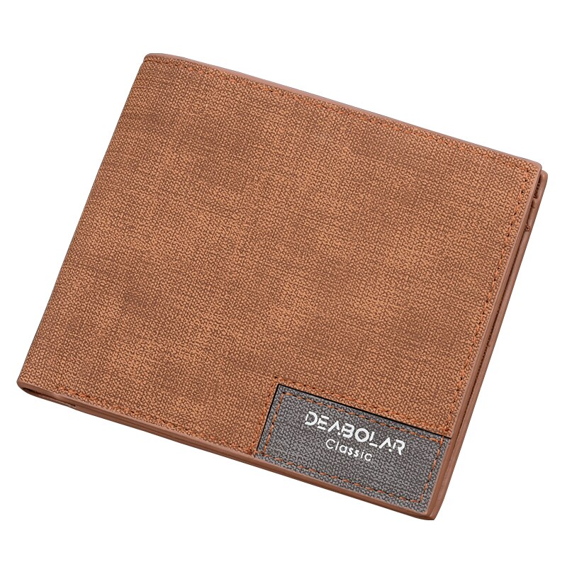 Wallet Men&#39;s Short Wallet Retro Multi-card Short Wallet Multifunctional PU Waterproof Wallet Coin Clip Wallet: brown