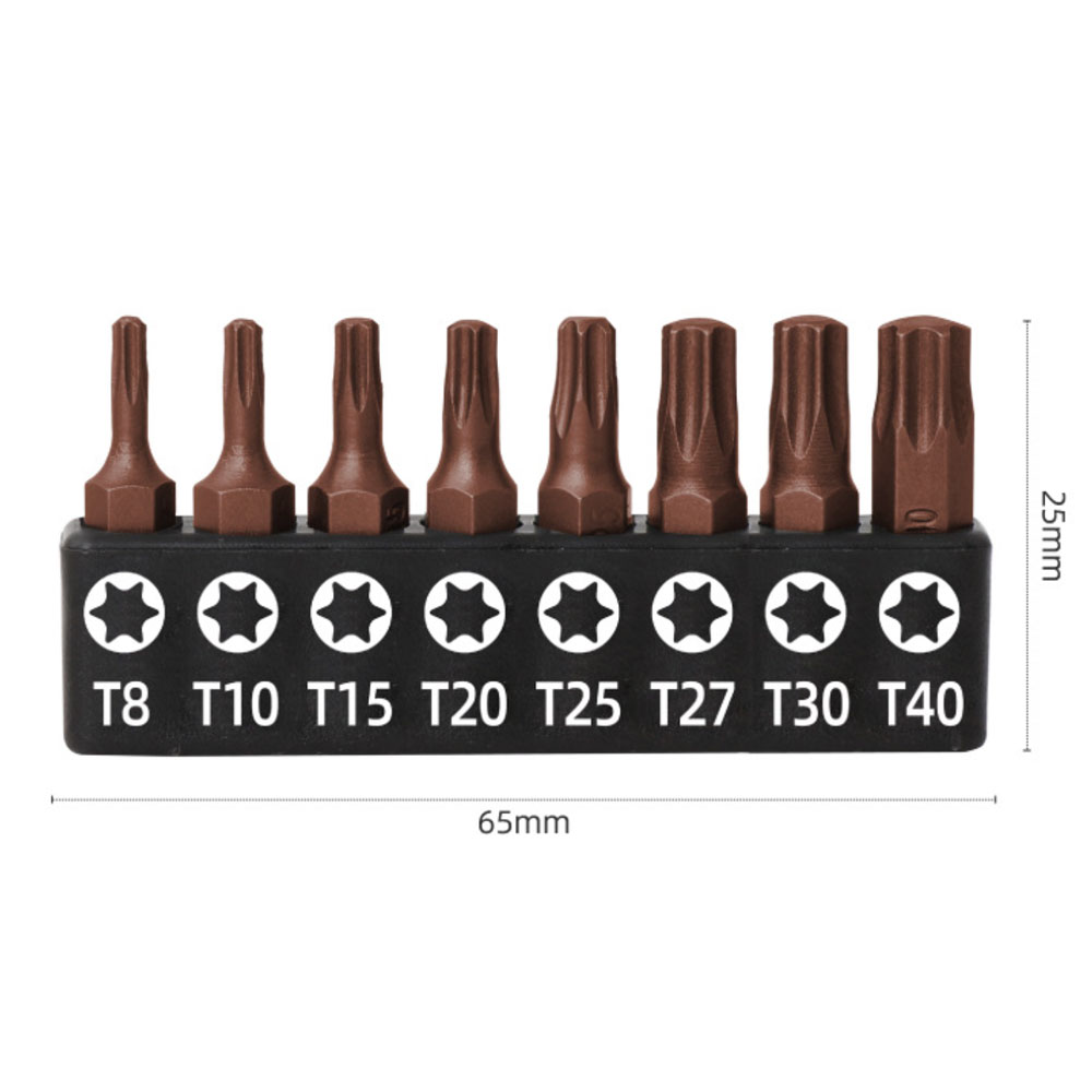 8pcs PH Torx Star Screwdriver Bits 25mm Hex Shank Security Magnetic Driver Bit Holder For Electric Screwdriver Bit Accessories: Orange