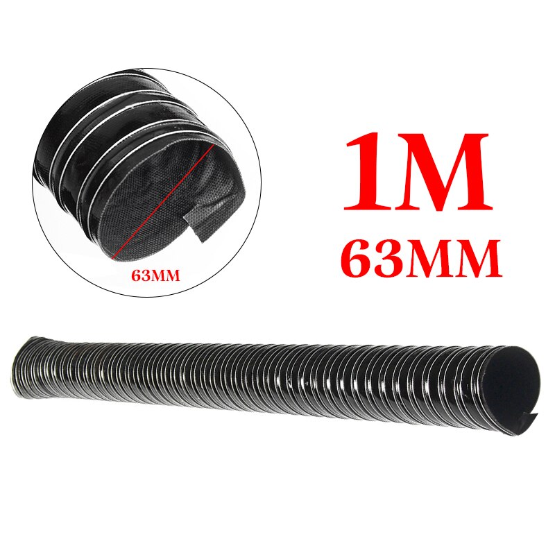 Tubo de entrada de aire Universal para capó de coche, manguera de conductos de aire de 1m, tubo de filtro Flexible de 76/70/63/60/57/51/45mm: Marfíl