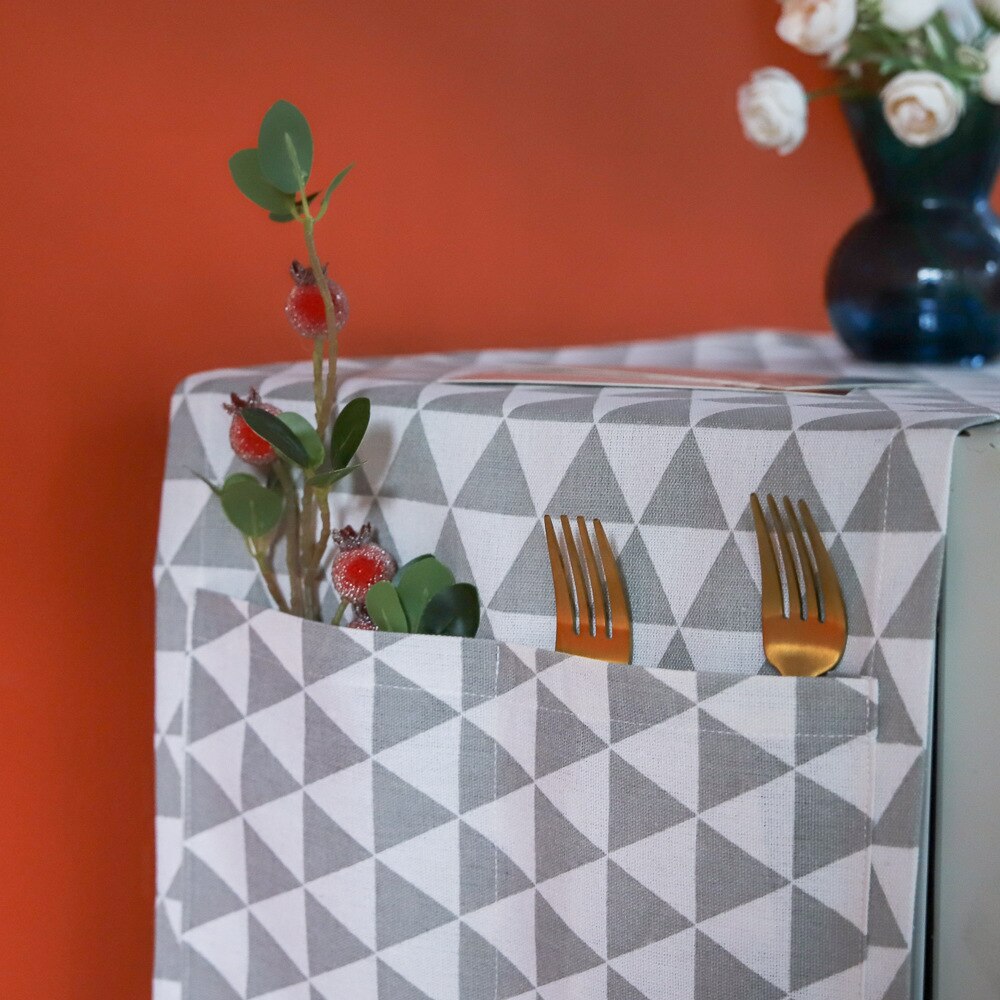Neue Mikrowelle Abdeckung Mikrowelle Haube Öl Staub Abdeckung mit Lagerung Tasche Küche Zubehör Liefert Hause Dekoration: 30x90cm grau C