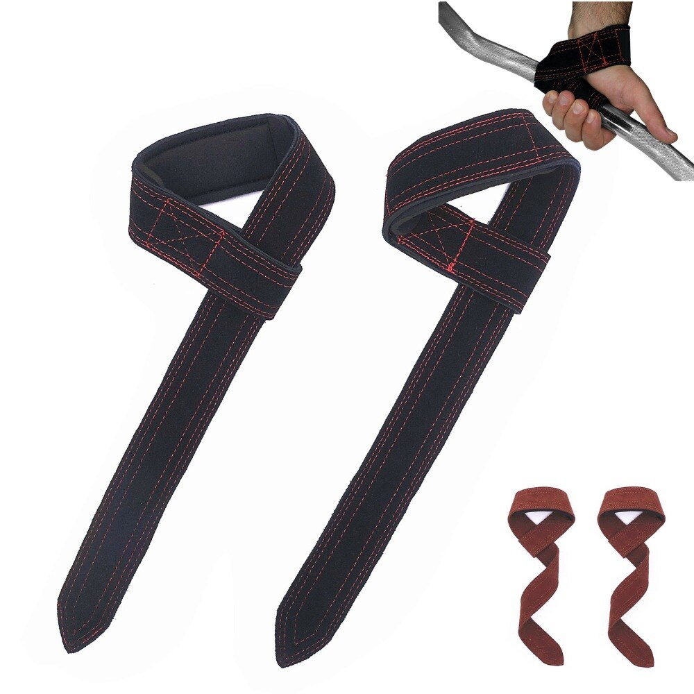 Fitness Gewichtheffen Lederen Polsband Met Neopreen Ondersteuning Voor Mannen En Vrouwen Wraps Zware Powerlifting Grip Haak