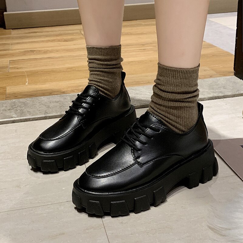 Designers Chunky Sneakers Platform Silver INS Women Lace Up Casual Shoes Brand Woman Sports Trainers Dad Shoes: Black matte / 9