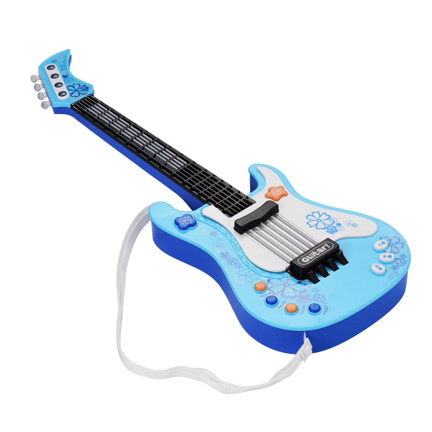 Kindergitaar met ritme, lichtjes en geluiden, leuk educatief muziekinstrument, elektrische gitaar, speelgoed voor kinderen