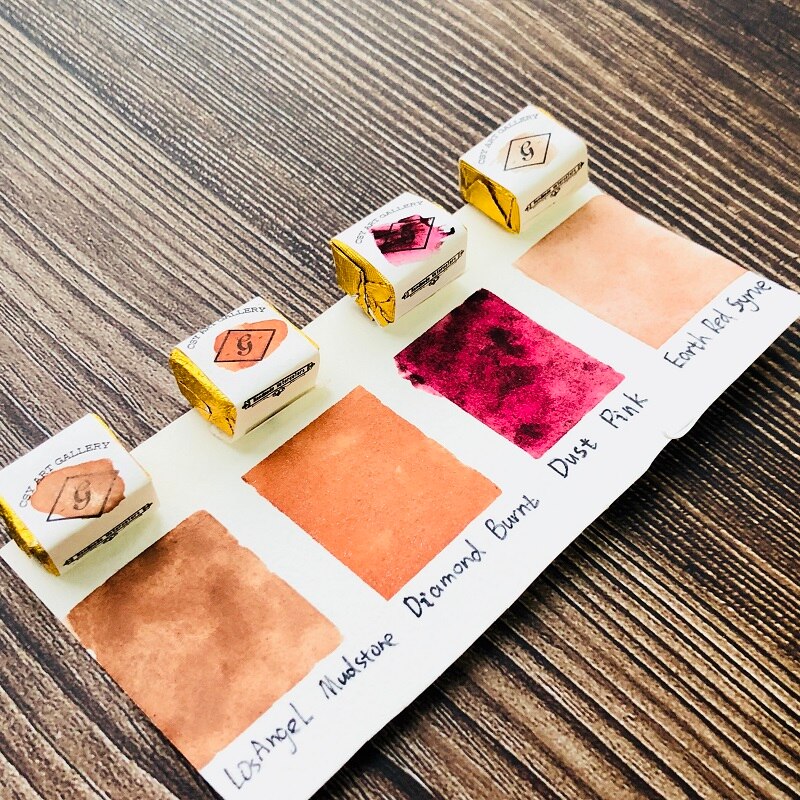 Aarde Bereik-Handgemaakte Aquarel Verf-Kunstenaars Pigmenten-Verven, Inkten &amp; Kleurstoffen-Handleiding Acuarela