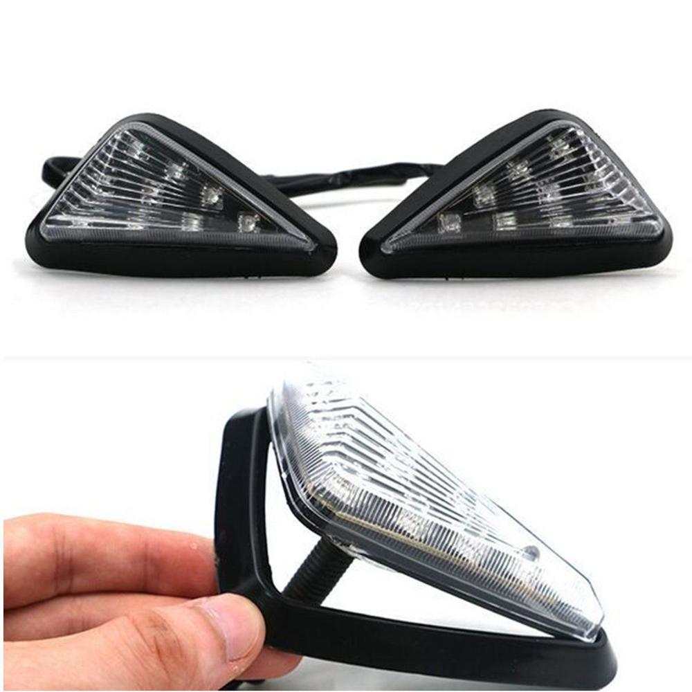 Fuleem-señal de giro para motocicleta, accesorio Universal para Moto, triangular, resistente al agua, 9 luces LED, 12V, 2 unidades