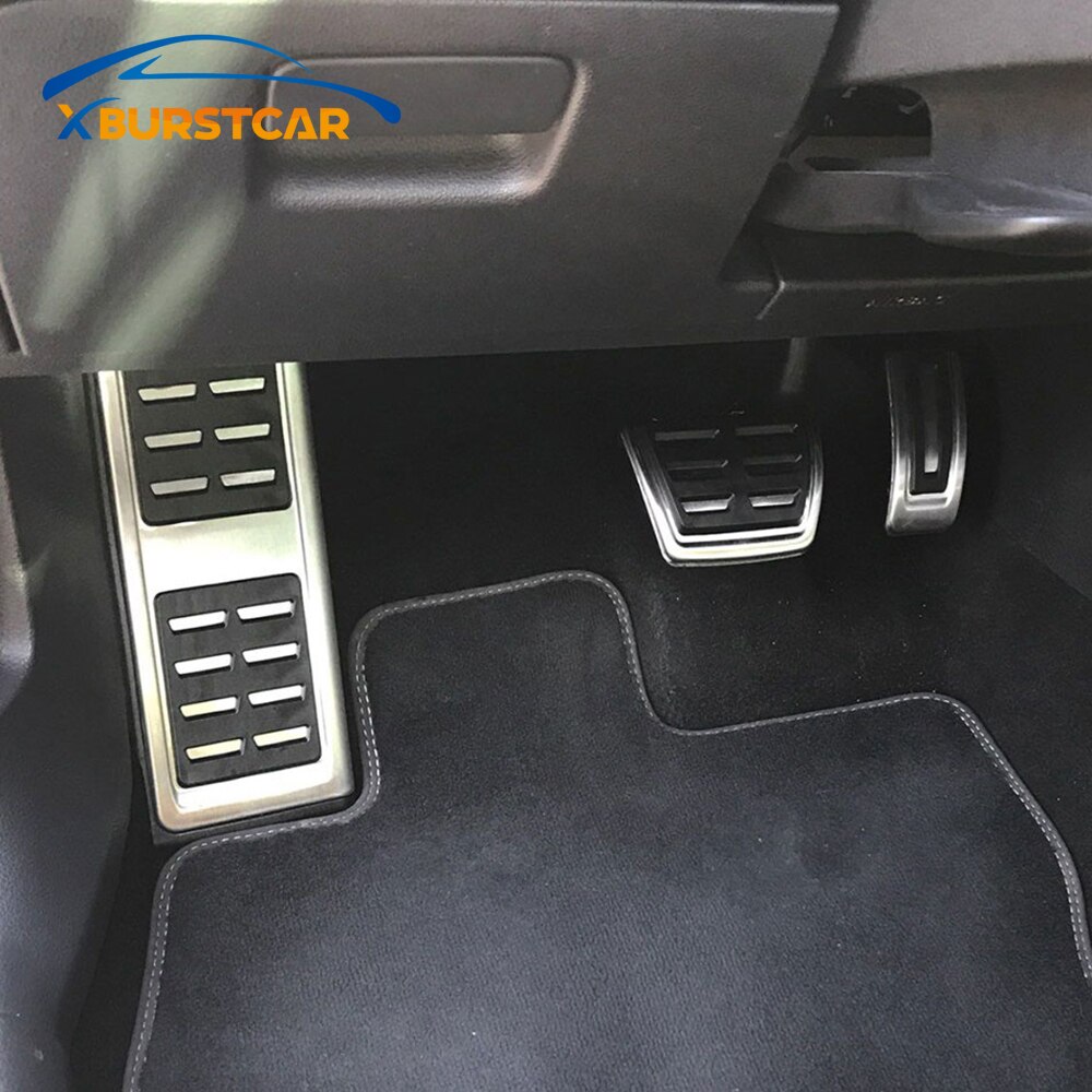 For Volkswagen Vw Jetta MK7 7th Gen - LHD Stainless Steel Car Fuel Brake Pedal Cover Footrest Pedals Accessories