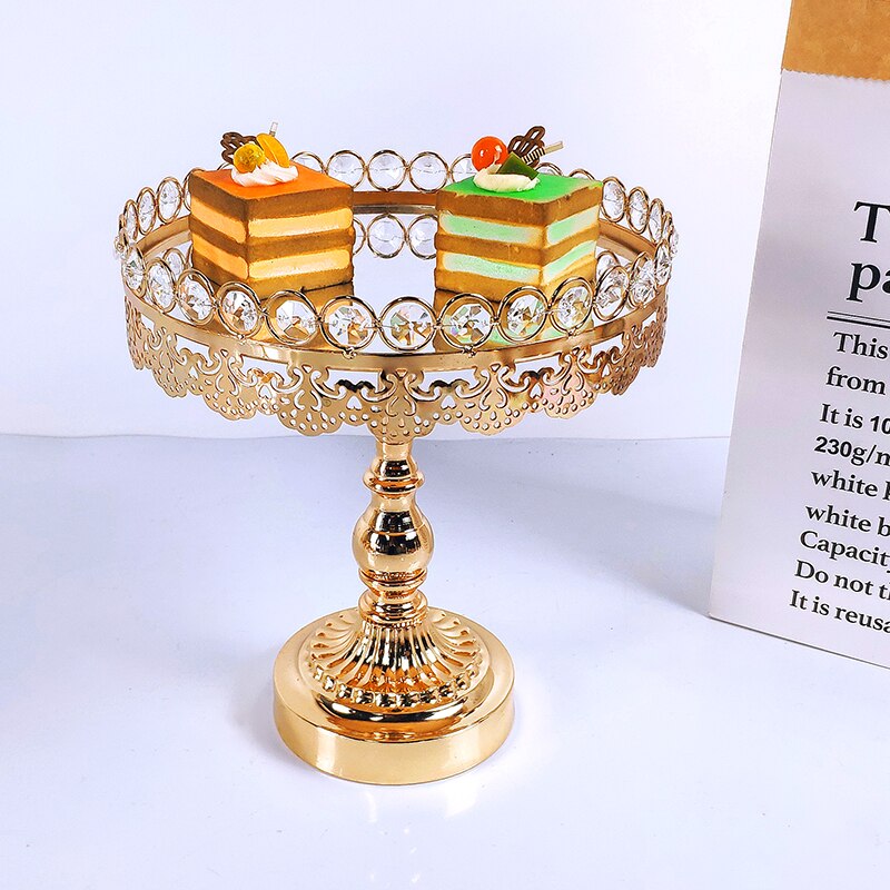 Présentoir à gâteaux en métal avec miroir en acrylique, 1 pièce, sur socle, pour fête d'anniversaire, mariage, Dessert, Cupcake, doré, décor de maison