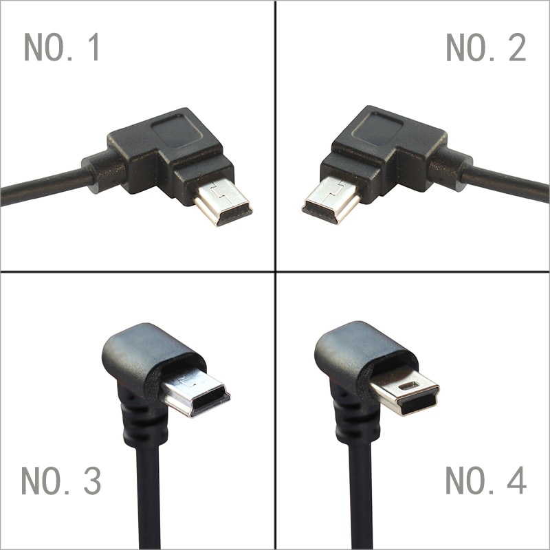 40 cm USB 2.0 Male naar MINI USB 2.0 Male 90 Graden mini USB Up of Down Hoek links of haaks Intrekbare Data Oplaadkabel