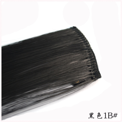 LIHUI-extensiones de cabello sintético para mujer, mechones de pelo largo y liso, con Clip, para resaltar, Color arcoíris, Color rosa