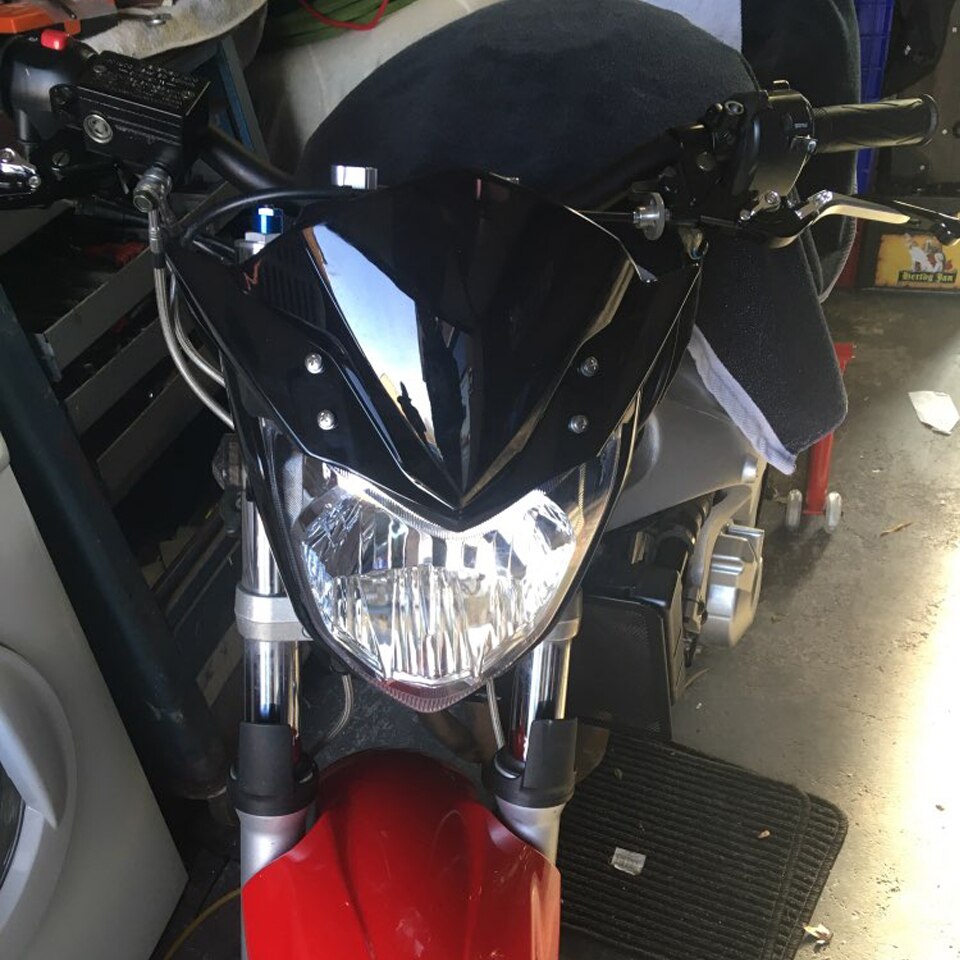 Motorfiets windscherm voor yamaha  fz16 fz 16 fz-s windscherm deflectors windscherm rookzwart iridium