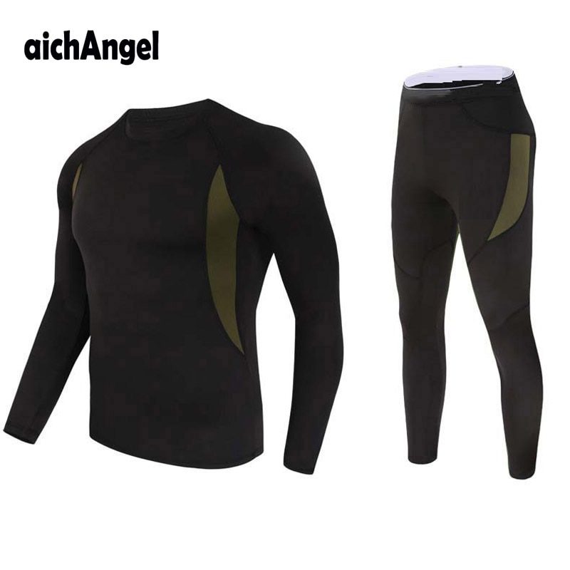 Top thermisch ondergoed heren ondergoed sets compressie fleece zweet snel drogend thermo ondergoed herenkleding