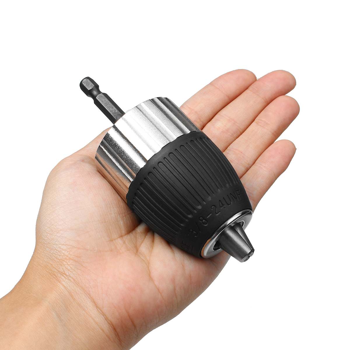 1,5-13mm 3/8-24UNF auto-bloqueo mandril de taladro eléctrico herramienta de controlador accesorios sin llave adaptador impacto vástago hexagonal