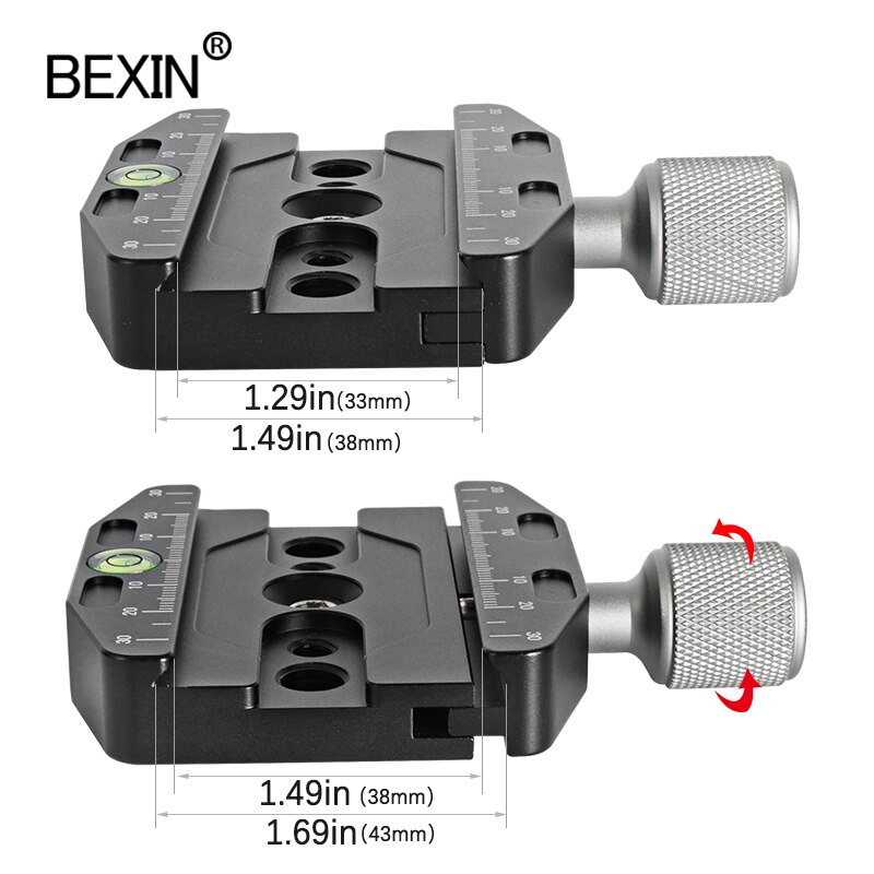 BEXIN camera clamp quick release clamp tripod mount adapter profession dslr stand portable clamp for arca swiss point camera
