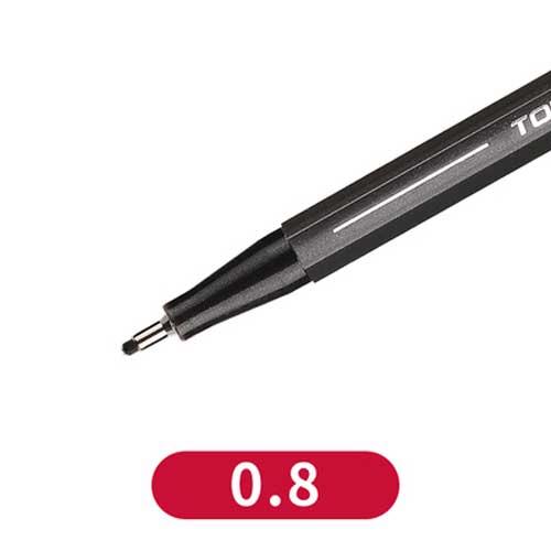 Bolígrafo Pigma micron de color negro, perfilador de delineador, rotuladores de dibujo a prueba de decoloración, suministros de arte, Manga, cepillo de escritura de cómic: 0.8mm-Waterproof