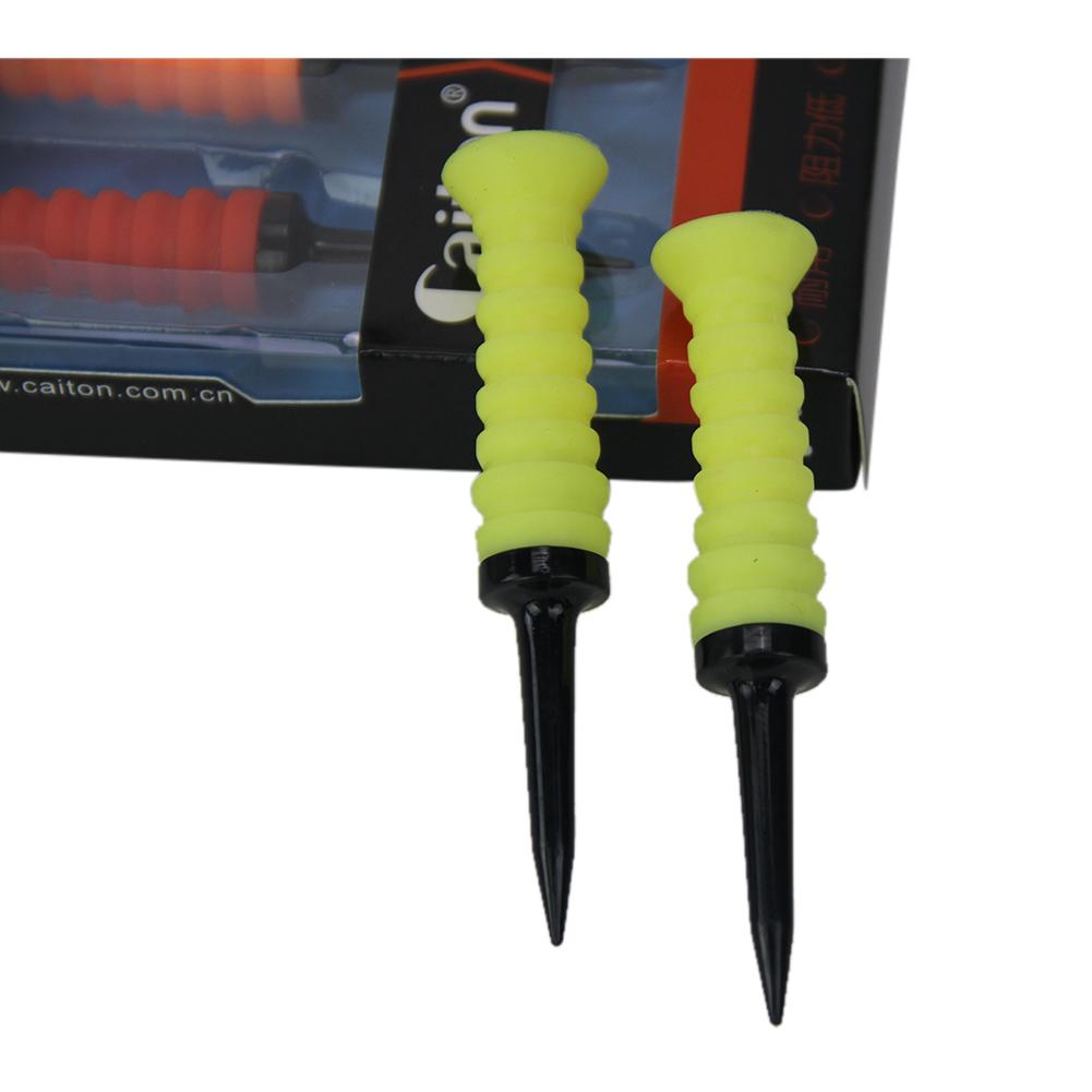 3pcs 83*47mm Golf Tee Outdoor Elastic Driving Range Mini Practical Training Mixed Size Practice Mat Sport Rubber Ball Accessori: yellow