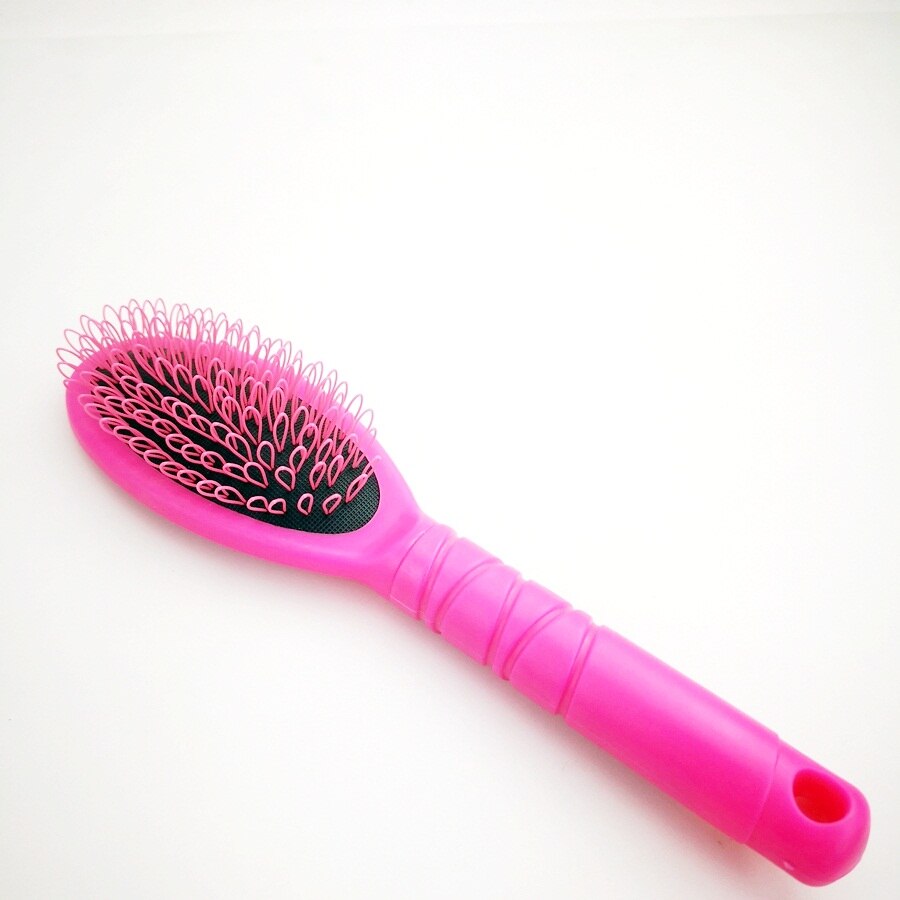 Pink Loop Brush Comb For Hair Extension 1pc Massage Anti-Static Black Hairstyling Combs For Hair Salon: pink