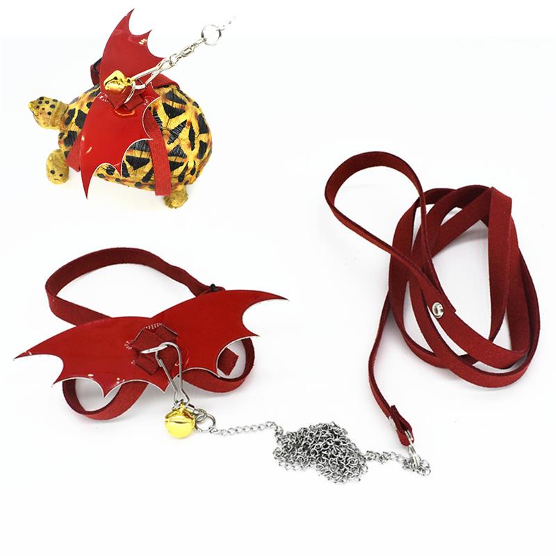 1 sztuka zwierzę domowe żółw zestaw smycz i uprząż kreatywne szelki smycze ze skrzydłami śliczne żółw Klatka piersiowa powrót smycze dla zwierzę domowe na wolnym powietrzu podróż