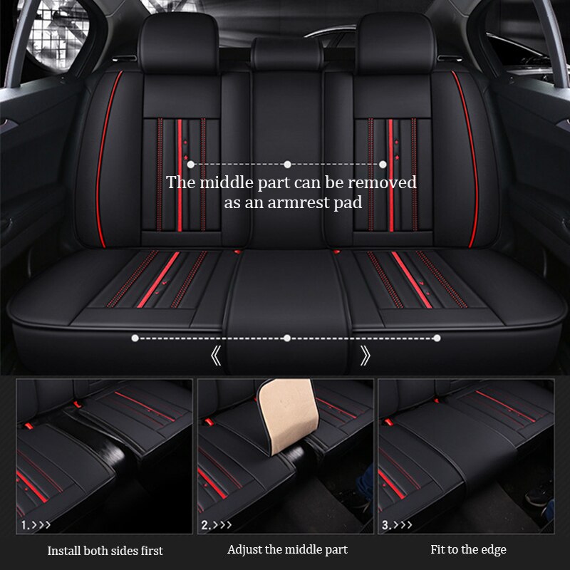 Auto Stoelhoezen Pu Lederen Sport Interieur Bekleding Ademend Auto Voor/Achter Zetels Kussen Fit Voor Auto &#39;S Vrachtwagens suv Auto Goederen