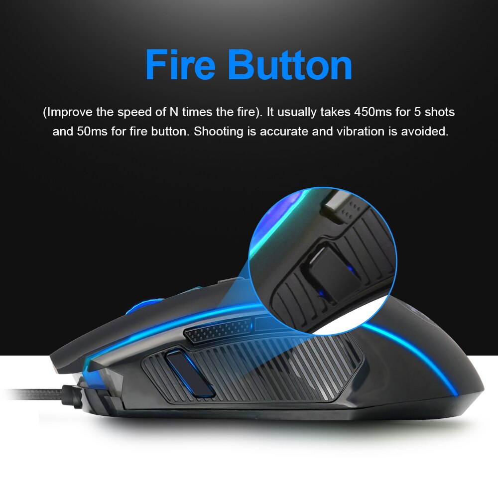 Redragon Ranger M910 RGB USB Gaming Mouse Wired 12400 DPI 10 Buttons Ergonomic For Desktop Computer Programmable Mice PC Gamer