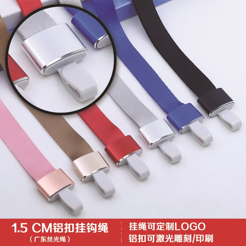 Aluminum Alloy Large Colorful Staff Credentials Badge Holder Hang Lanyard for School Students Hang Neck Name Pass ID Card Sleeve