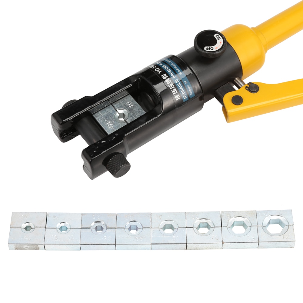 8T Hydraulic Pressure Clamping Pliers Kit With Dies Steel Cutter Power Tool Hydraulic Crimping Tool Hydraulic Compression Tool