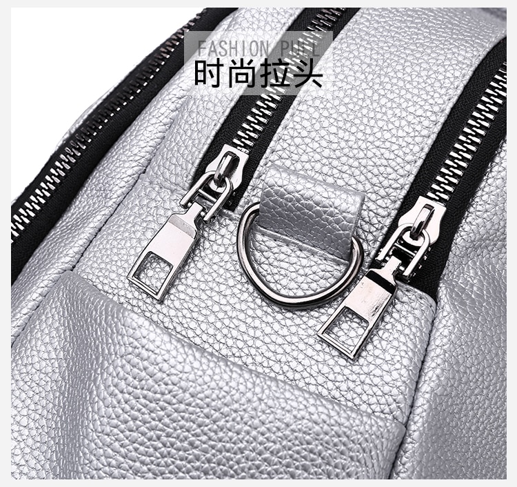 mode trend pu leer leisure student schooltas rugzak waterdichte dame rugzak